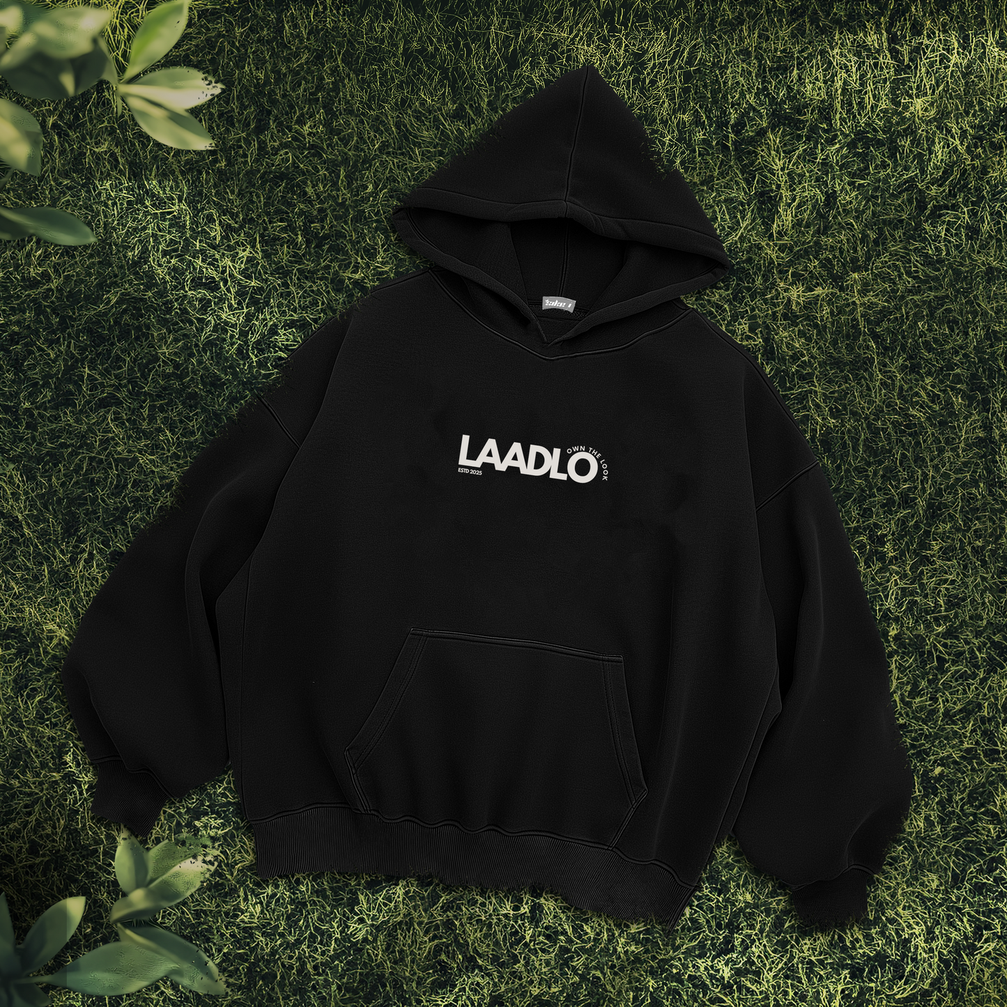 BLACK HOODIE LAADLO OVERSIZED HOODIE