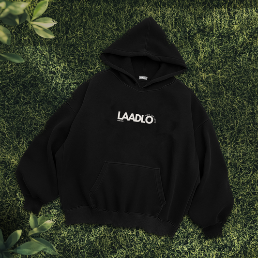 BLACK HOODIE LAADLO OVERSIZED HOODIE