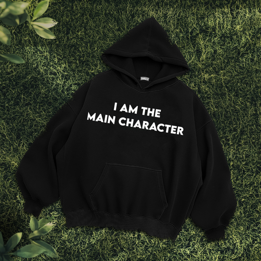 BLACK HOODIE MAIN CHARACTER LAADLO OVERSIZED HOODIE
