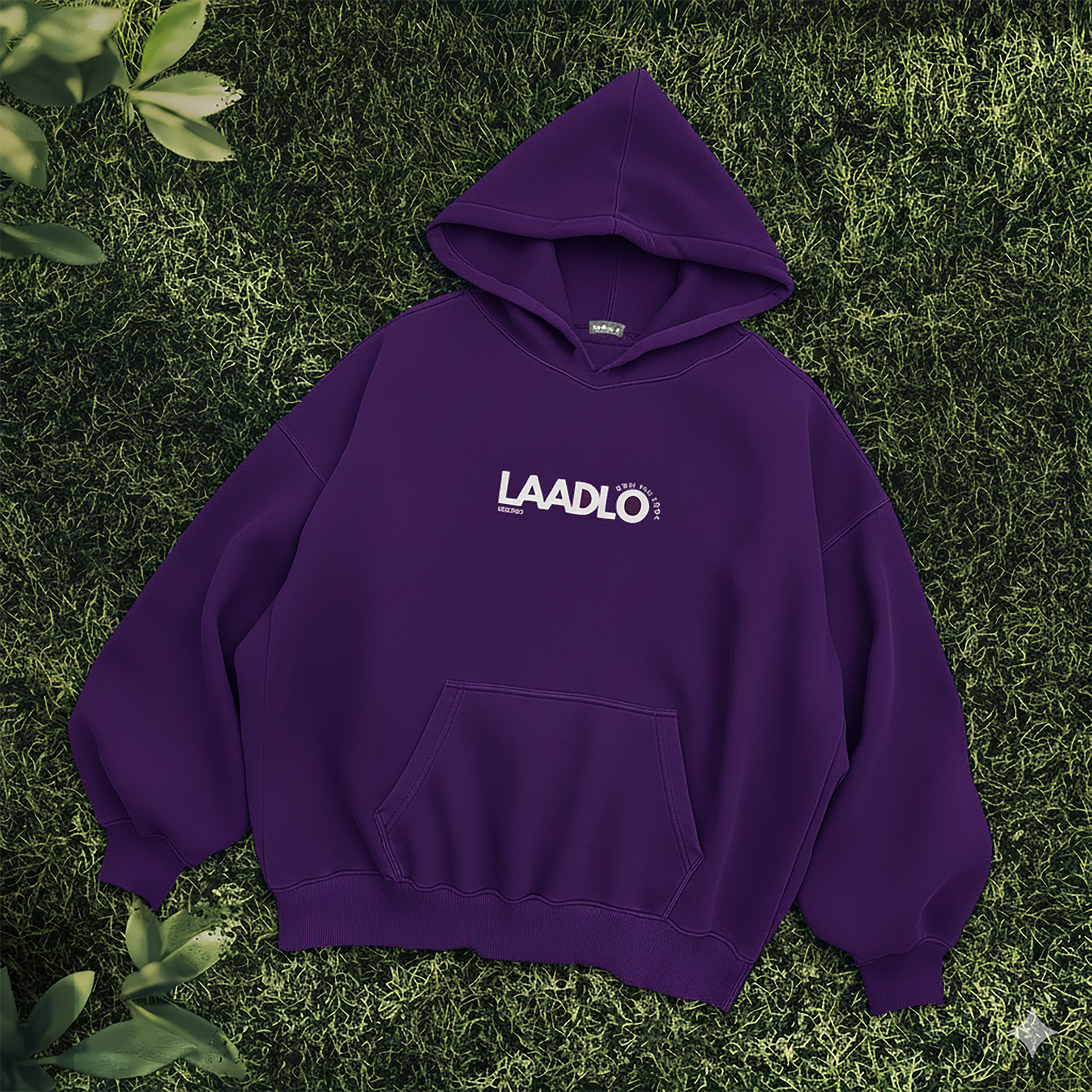 ROYALTY LAADLO OVERSIZED HOODIE-PURPLE
