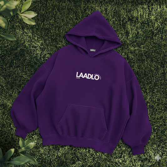 ROYALTY LAADLO OVERSIZED HOODIE-PURPLE