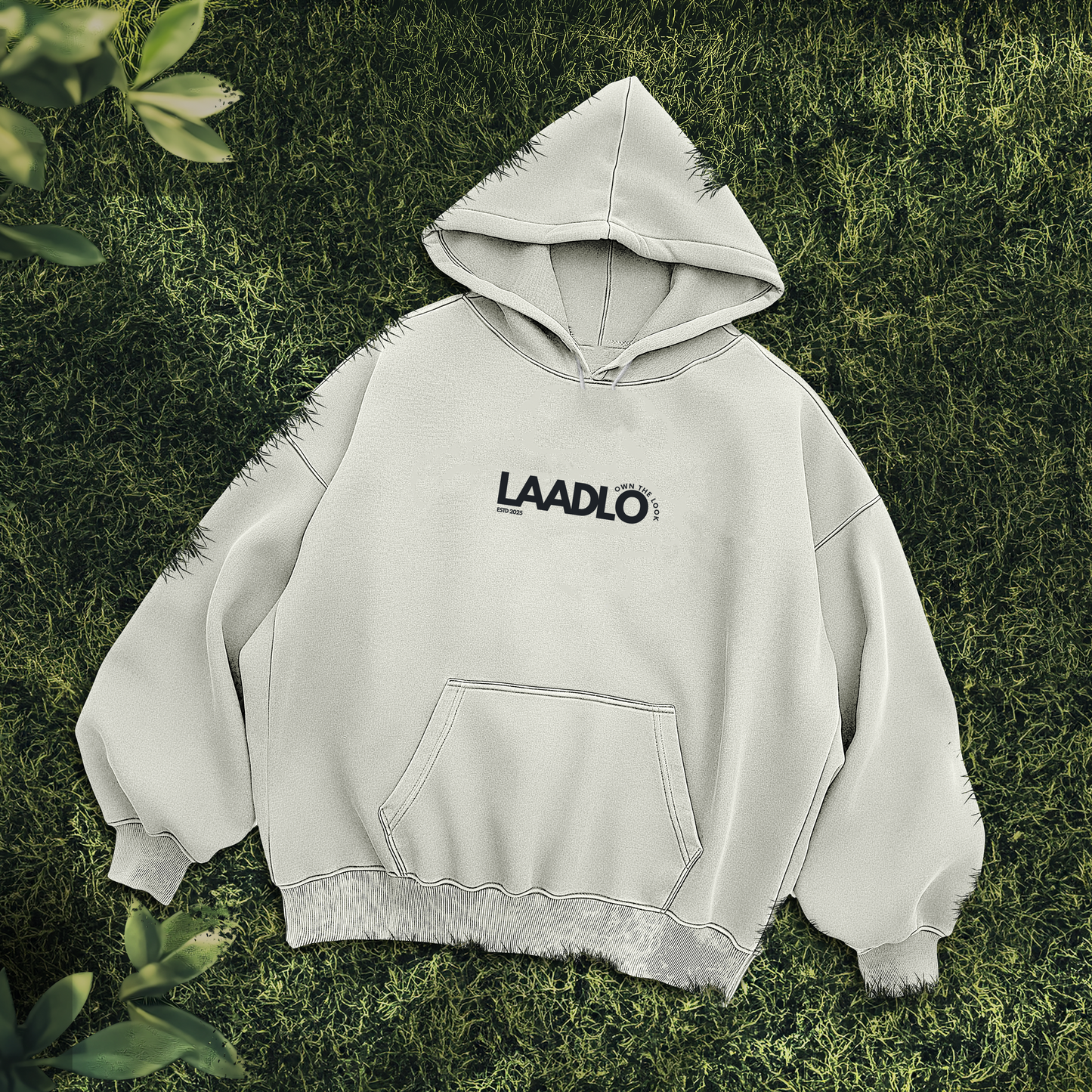 SIGNATURE LAADLO HOODIE- OFF WHITE