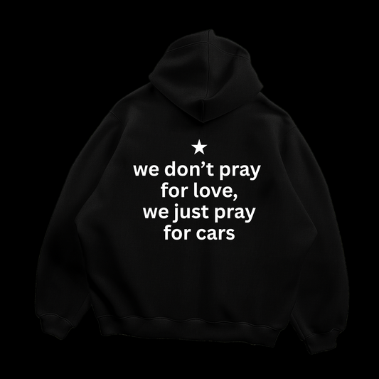 LOVE FOR CARS HOODIE LAADLO OVERSIZED-BLACK