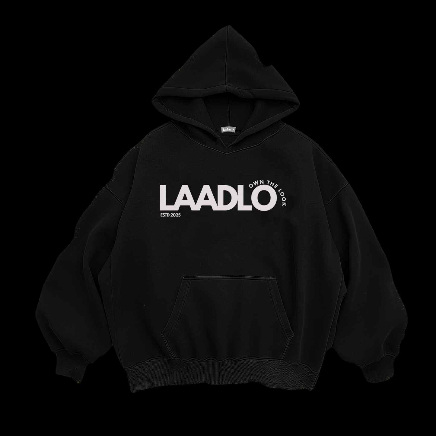 LOVE FOR CARS HOODIE LAADLO OVERSIZED-BLACK