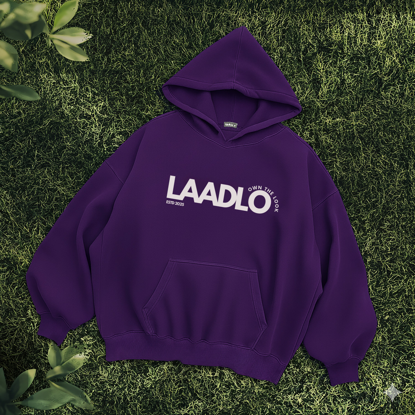 ROYALTY LAADLO OVERSIZED HOODIE-PURPLE